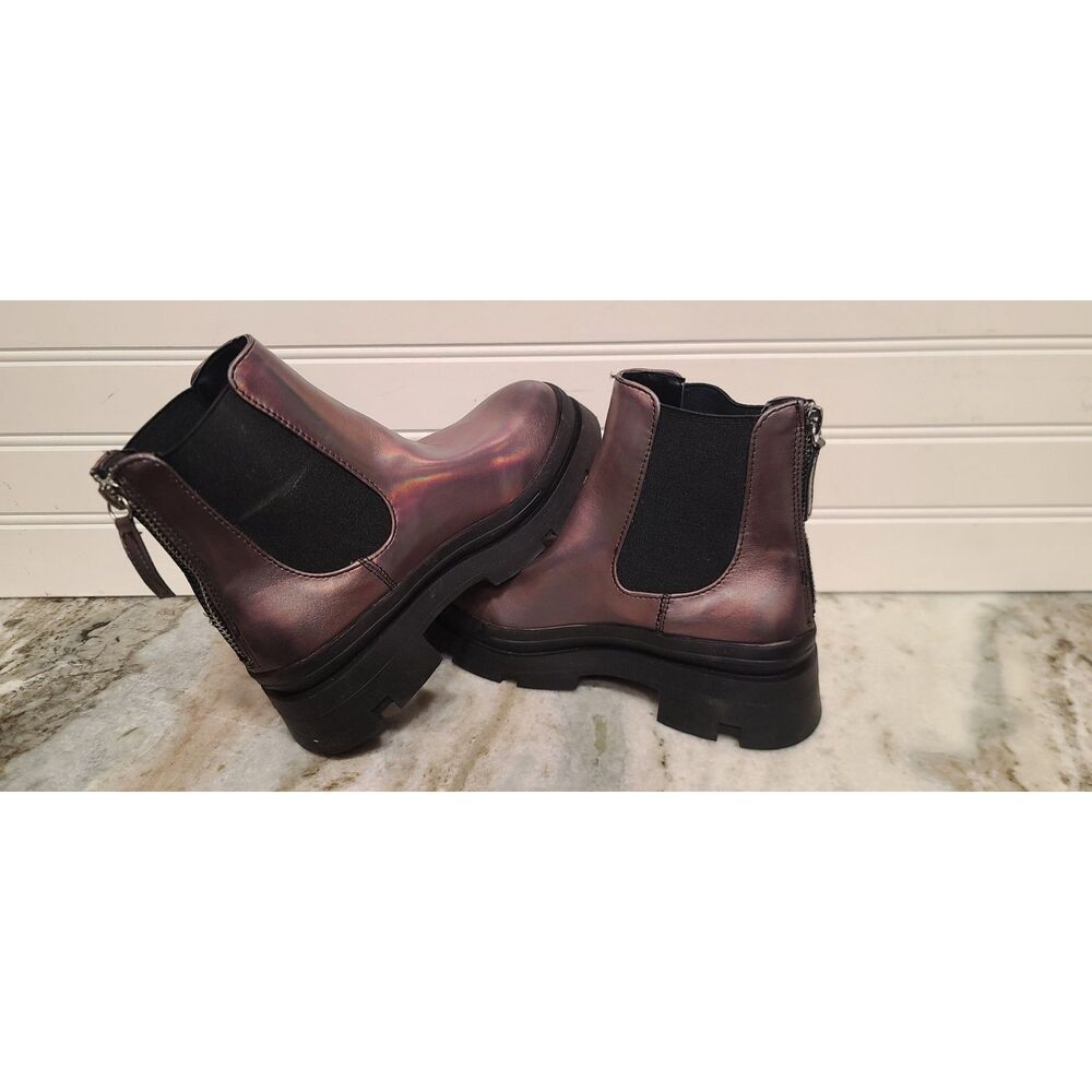 Steve Madden Kids JTeresta Chelsea Purple Metallic Boots Size 1 NWT